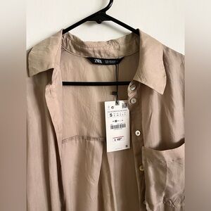 New Brown cover up with slit size S